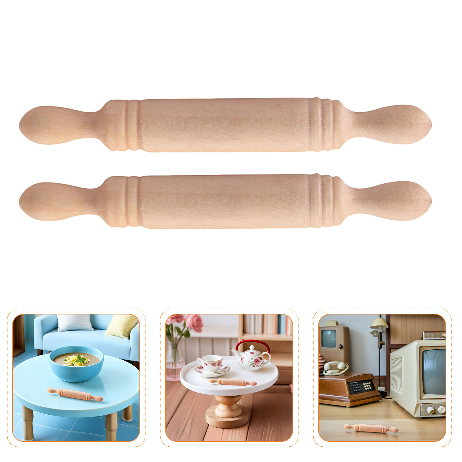 Baking Kitchen For Kids - 30 ชิ้น ไม้รีดแป้งสำหรับเด็ก อุปกรณ์ทำขนมสำหรับบ้านตุ๊กตา อุปกรณ์ทำอาหารขนาดเล็ก เครื่องมือครัว