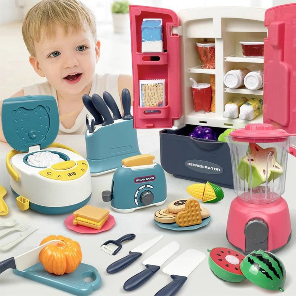Baking Kitchen For Kids - ชุดของเล่นทำอาหารหลากสีสัน ชุดของเล่นเตาอบไมโครเวฟพลาสติก ชุดของเล่นเตาแก๊สจำลอง ของเล่นบ้านครัวจำลอง ของขวัญ