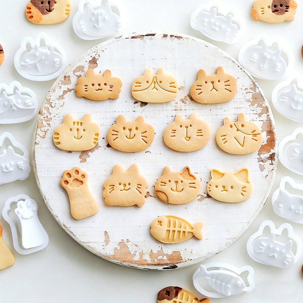 Kitchen Accessories For Baking - แม่พิมพ์คุกกี้รูปแมวน่ารัก DIY อุปกรณ์ทำขนมสำหรับครัว