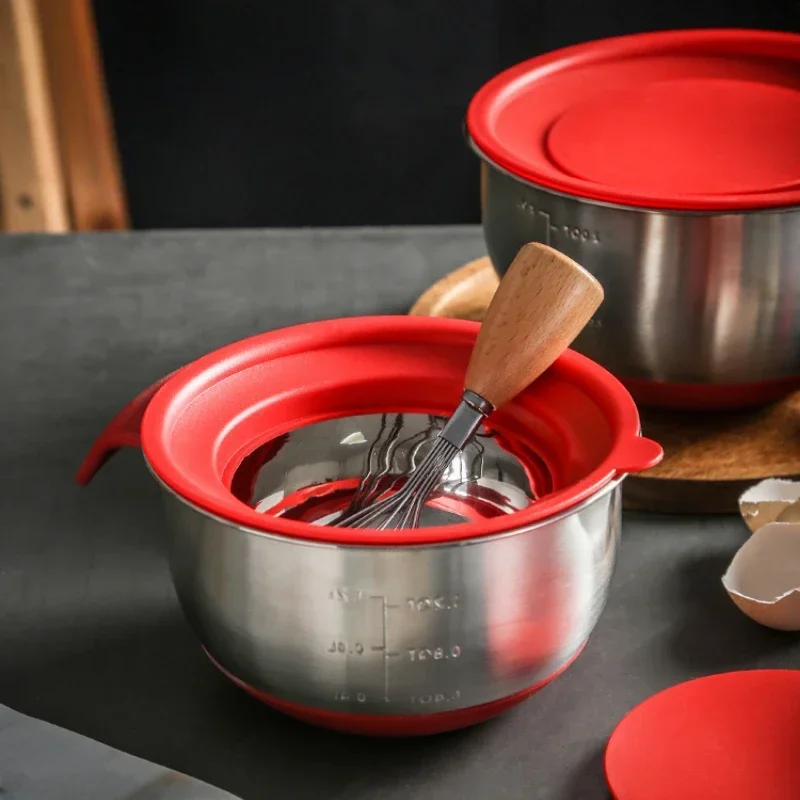 ชามผสมอาหารสแตนเลสแบบลึก ชามคร - Kitchen Baking Aid บทวิจารณ์และราคา