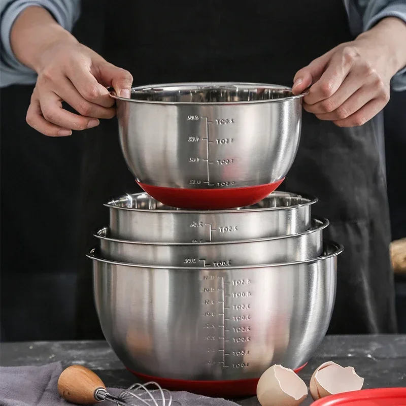 ชามผสมอาหารสแตนเลสแบบลึก ชามคร - Kitchen Baking Aid บทวิจารณ์และราคา
