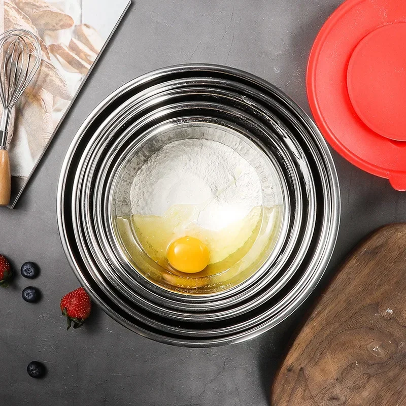ชามผสมอาหารสแตนเลสแบบลึก ชามคร - Kitchen Baking Aid บทวิจารณ์และราคา