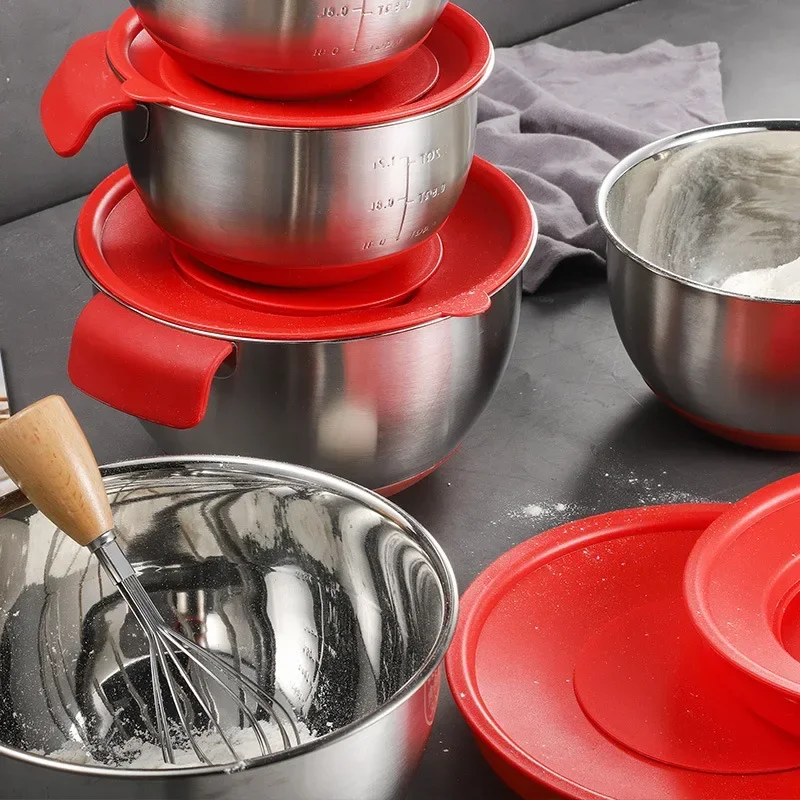 ชามผสมอาหารสแตนเลสแบบลึก ชามคร - Kitchen Baking Aid บทวิจารณ์และราคา