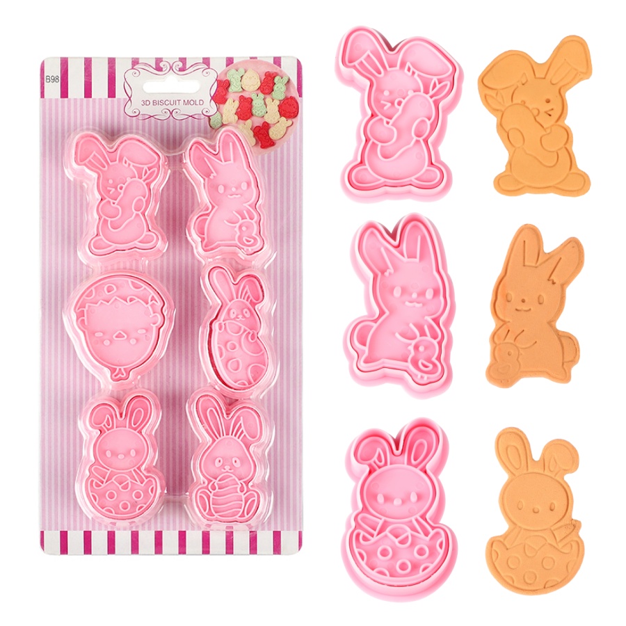 6 ชิ้น/เซ็ต Easter Bunny Cooki - Kitchen Accessories For Baking บทวิจารณ์และราคา